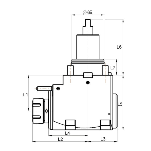 Produktbild Radial- Bohr- u. Fräskopf BMT65 IK