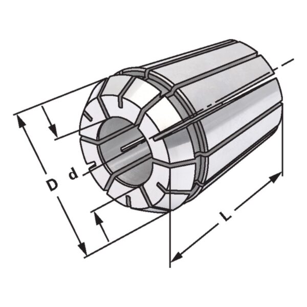Produktbild Präzisionsspannzangen ER11 | 4008EP | Ø 5,0 - 4,5