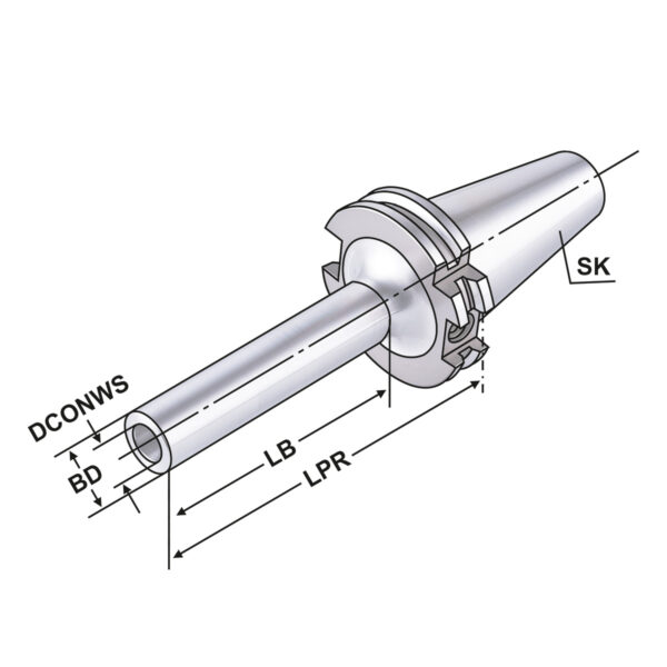Produktbild Fräsaufnahme für Einschraubfräser SK 40-M10-169
