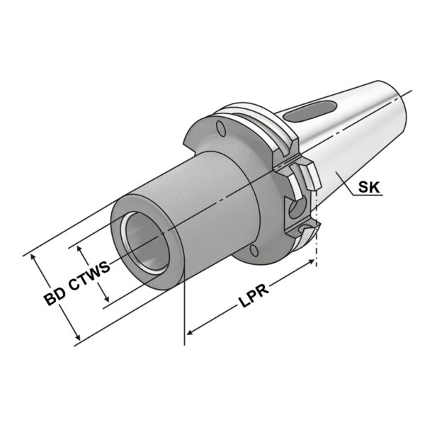 Produktbild Zwischenhülse SK 40-2-117 DIN 69871 AD