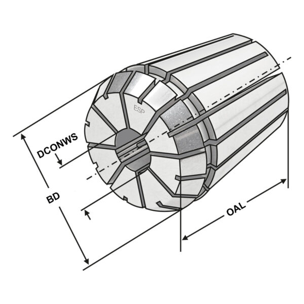 Produktbild Präzisionsspannzangen ER11 | 4008ESP | Ø 6,0 - 5,5