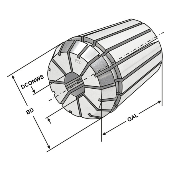 Produktbild Präzisionsspannzangen ER25 | 430ESP | Ø 3,5 - 3,0