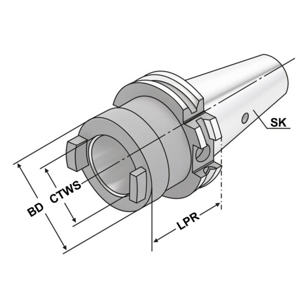 Produktbild Reduzierhülse SK 50 - SK 40 - 70 DIN 69871 A
