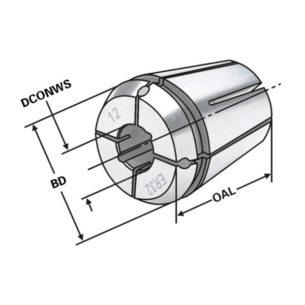 Produktbild Spannzangen ER40 | 472 ECC | Ø 18 | für IK