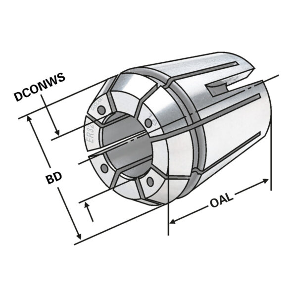 Produktbild Spannzangen 472GC/ER40 |18 x 14,5|Innenvierkant|IK