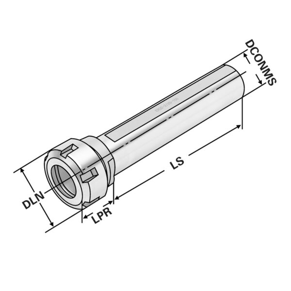Produktbild Spannfutter Zylinderschaft ER25-2/16-150