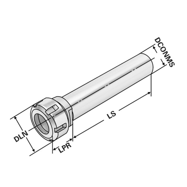 Produktbild Spannfutter Zylinderschaft ER25-2/16-140