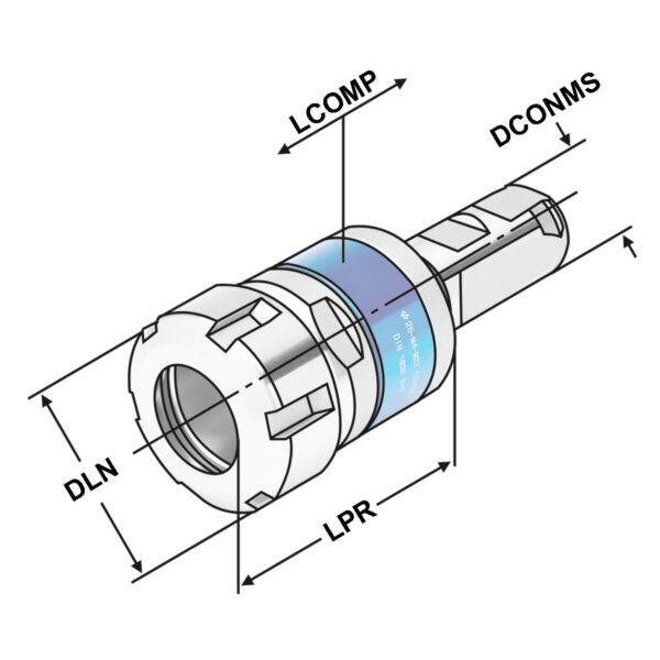 Produktbild Gewindeschneidfutter Synchro Ø 25 - M4-M27 (ER32)