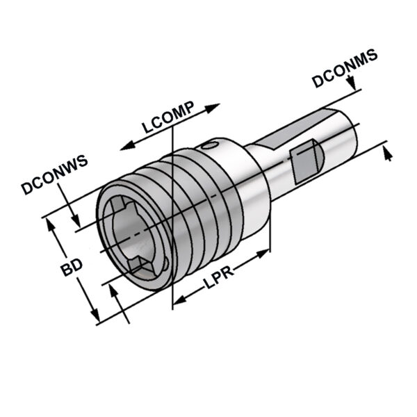 Produktbild Gewindeschneidfutter Ø 20 - M3 / M14 Gr. 1