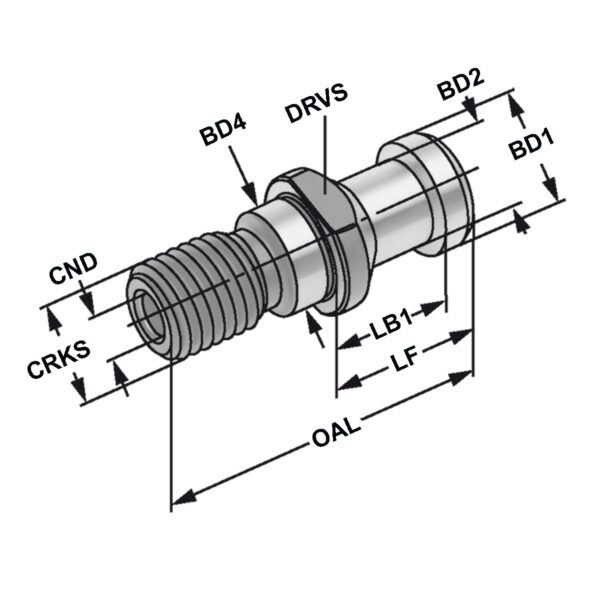 Produktbild Anzugsbolzen M16 DIN 69872 A