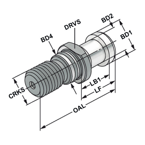 Produktbild Anzugsbolzen ISO 7388-3 | Form AF | M16 |
