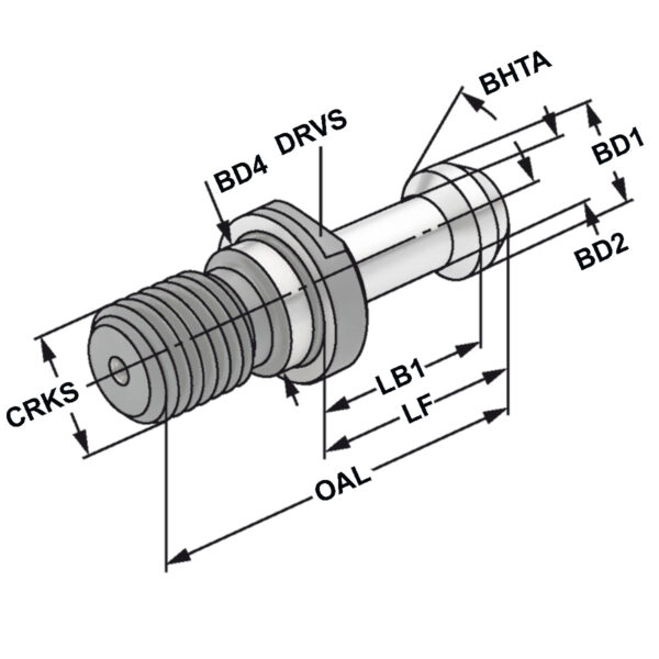 Produktbild Anzugsbolzen ISO 7388-3 | Form JF | M16 | 45° |