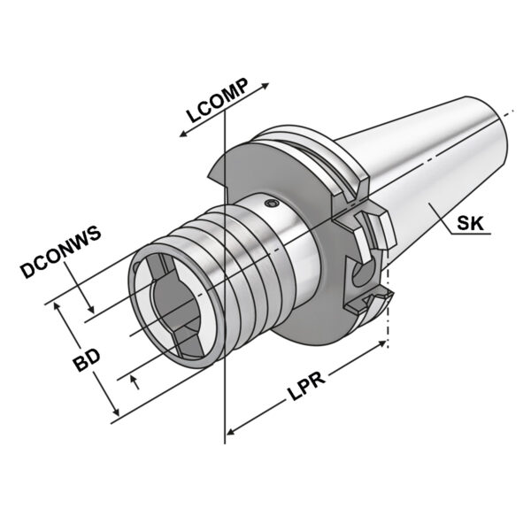 Produktbild Gewindeschneidfutter SK 30 - M3-M14 - Gr.1