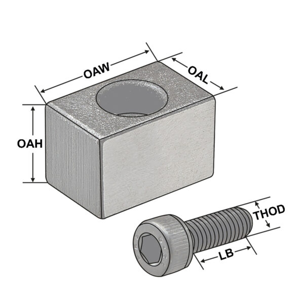 Produktbild Nutenstein für Quernutdorn  D= 16 mm