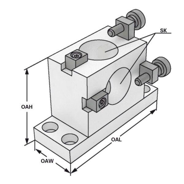 Produktbild Montageblöcke SK 40 Aluminium