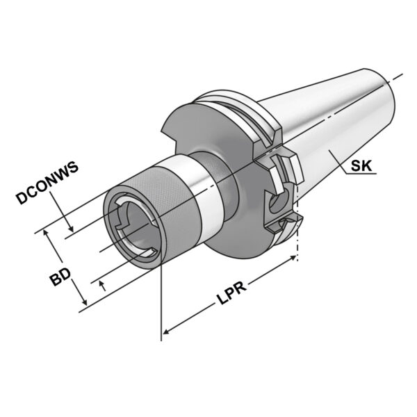 Produktbild Gewindeschneidfutter SK 50 - M3-M14 - Gr.1