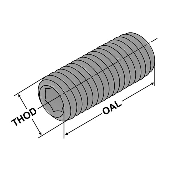 Produktbild Einstellschraube M6xP1,0x30L, durchb. 2,5mm