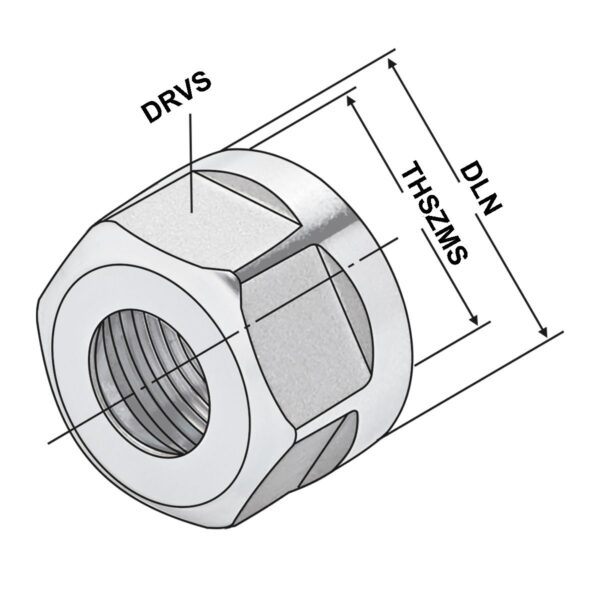 Produktbild Spannmuttern ER20 | 2-13 | SW30 | gewuchtet 6-Kant