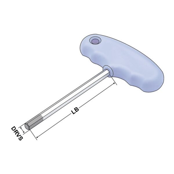 Produktbild Sechskant mit T-Griff  6 mm; L= 100 mm