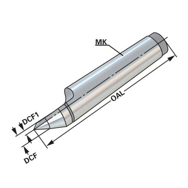 Produktbild Hartmetall Zentrierspitzen | MK 4 | DIN 806 HE