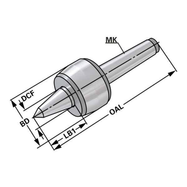 Produktbild Mitlaufende Drehbankspitze | MK 3 |