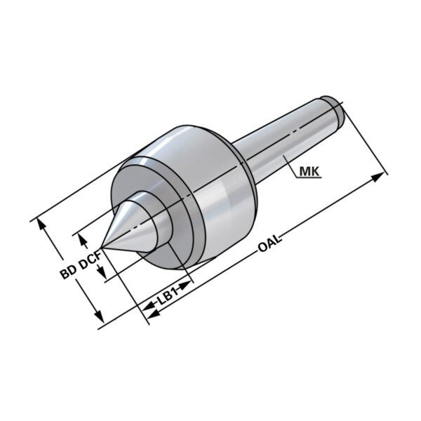 Produktbild Mitlaufende Drehbankspitze | MK 3 |