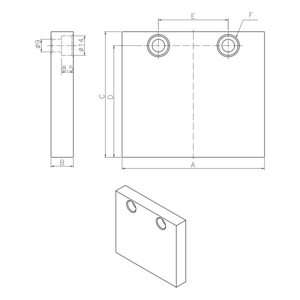 Produktbild Ersatzbacken (1 Paar-2 Stk.) für ALT-100M/ALT-100L