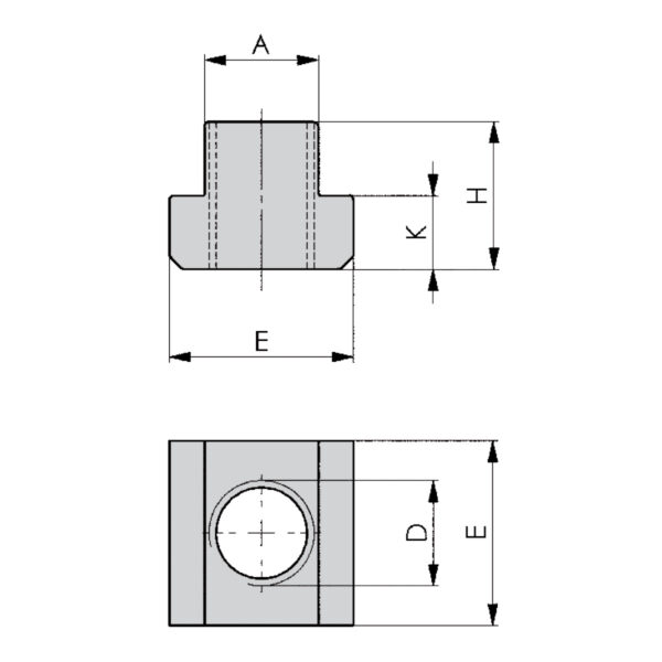Produktbild T-Nuten (T-Nutensteine) M 6x8