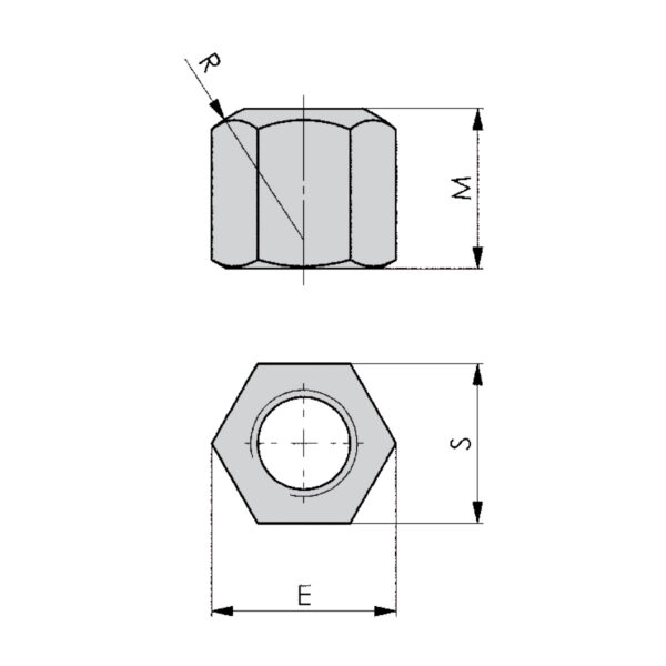 Produktbild Sechskantmuttern DIN 6330B, M6