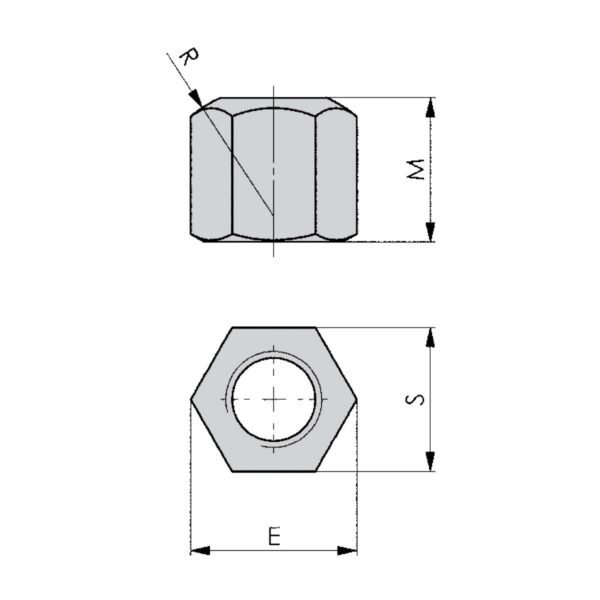 Produktbild Sechskantmuttern DIN 6330B, M8