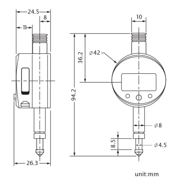 Produktbild Digitale Messuhr 0-5mm | 0,001mm