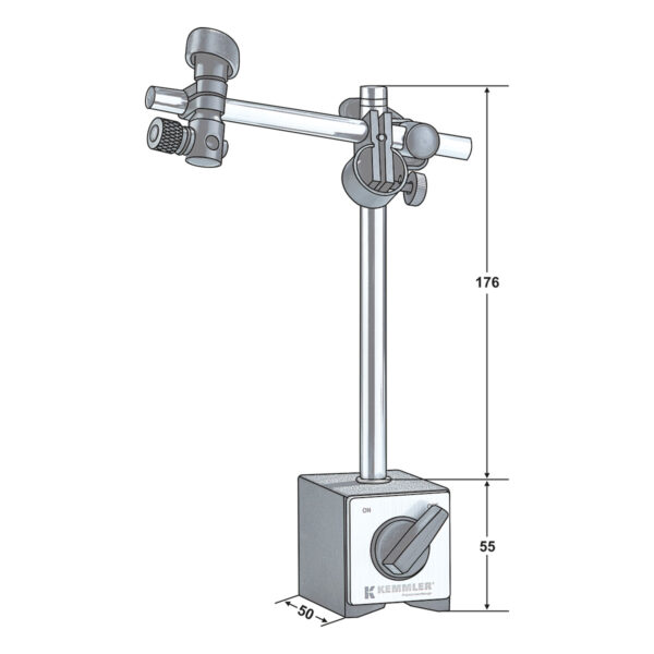 Produktbild Magnet-Messstativ mit Feineinstellung