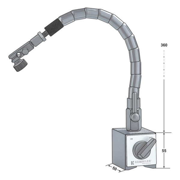 Produktbild Magnet-Messstativ mit flexiblem