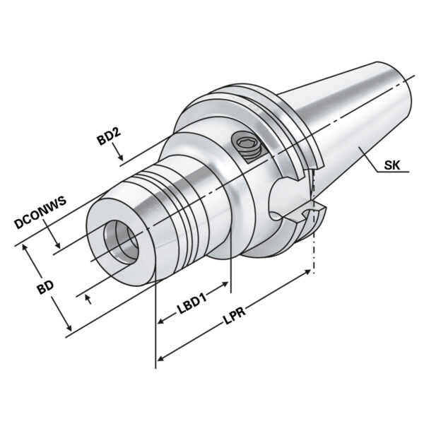 Produktbild Hydro-Dehnspannfutter SK 40-25-117