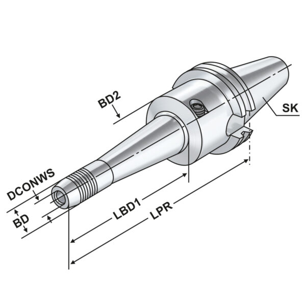 Produktbild Hydro-Dehnspannfutter SK 40-06-160