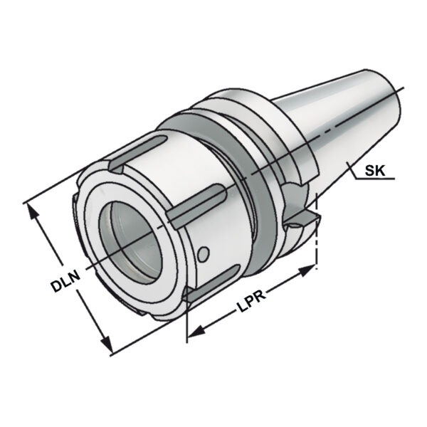 Produktbild Spannfutter BT 30-2/16-60 OZ16  (MAS-BT) AD